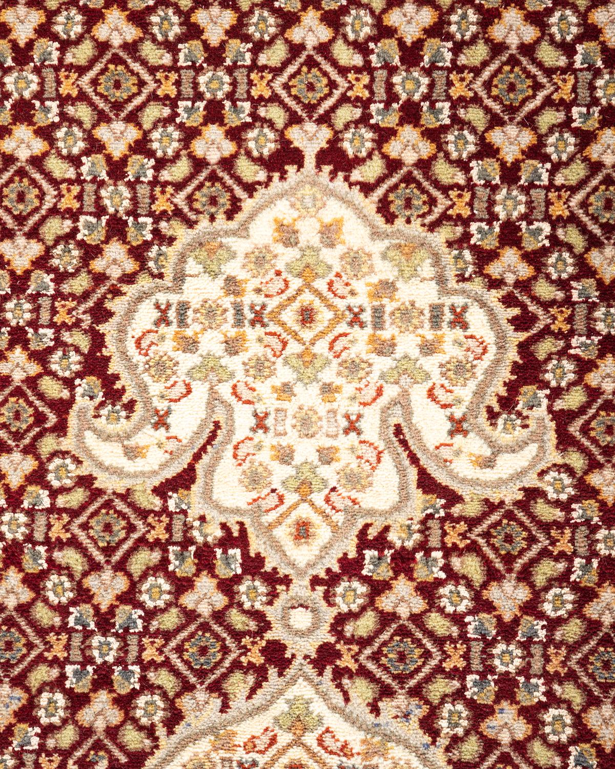 Handgeknüpfter orientalischer Mogul-Roter Teppich, Unikat (Pakistanisch) im Angebot