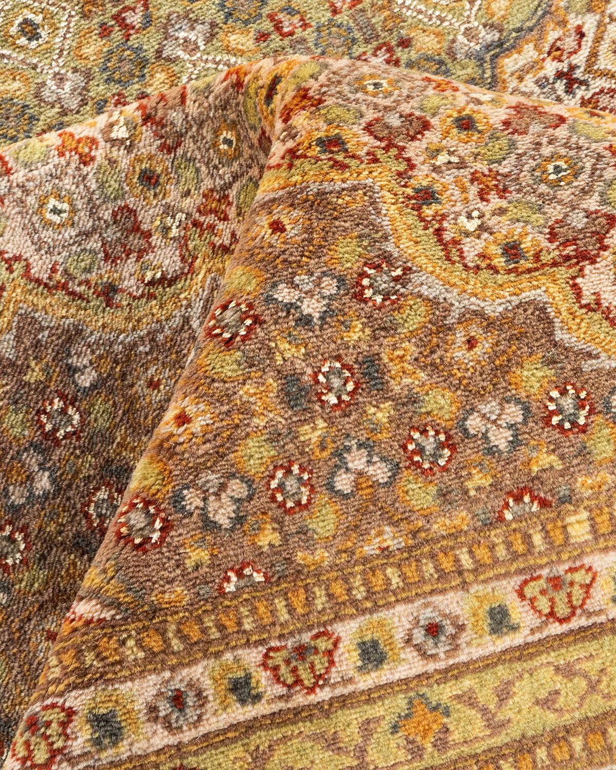 Handgeknüpfter orientalischer Mogul-Roter Teppich, Unikat im Angebot 1