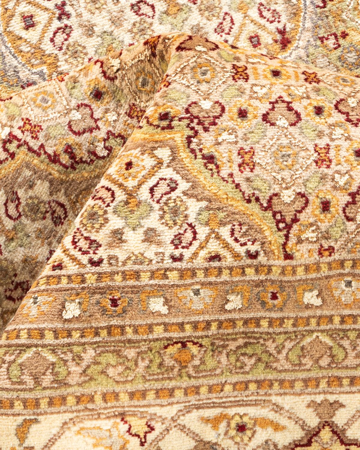 Handgeknüpfter orientalischer Mogul-Roter Teppich, Unikat im Angebot 1