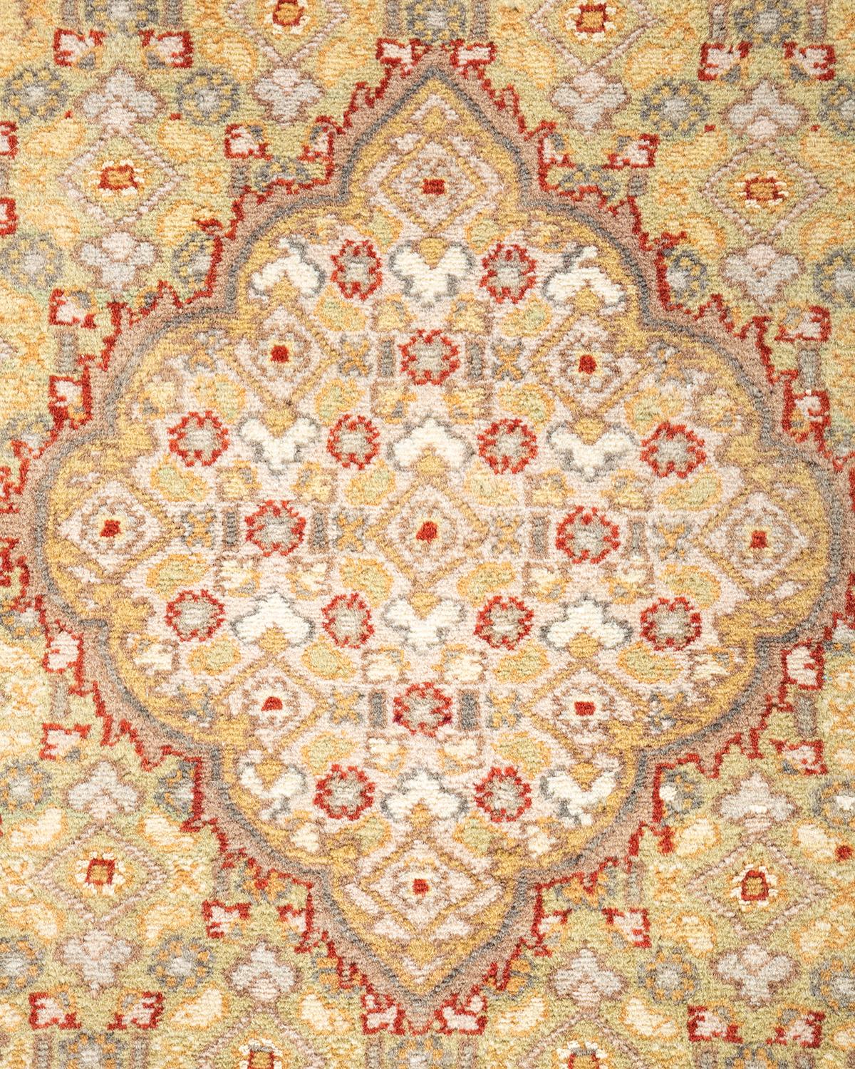 Handgeknüpfter orientalischer Mogul-Roter Teppich, Unikat (Pakistanisch) im Angebot