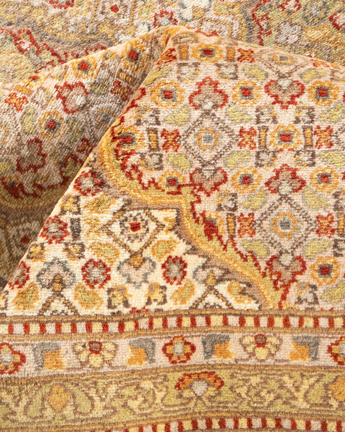 Handgeknüpfter orientalischer Mogul-Roter Teppich, Unikat im Angebot 1