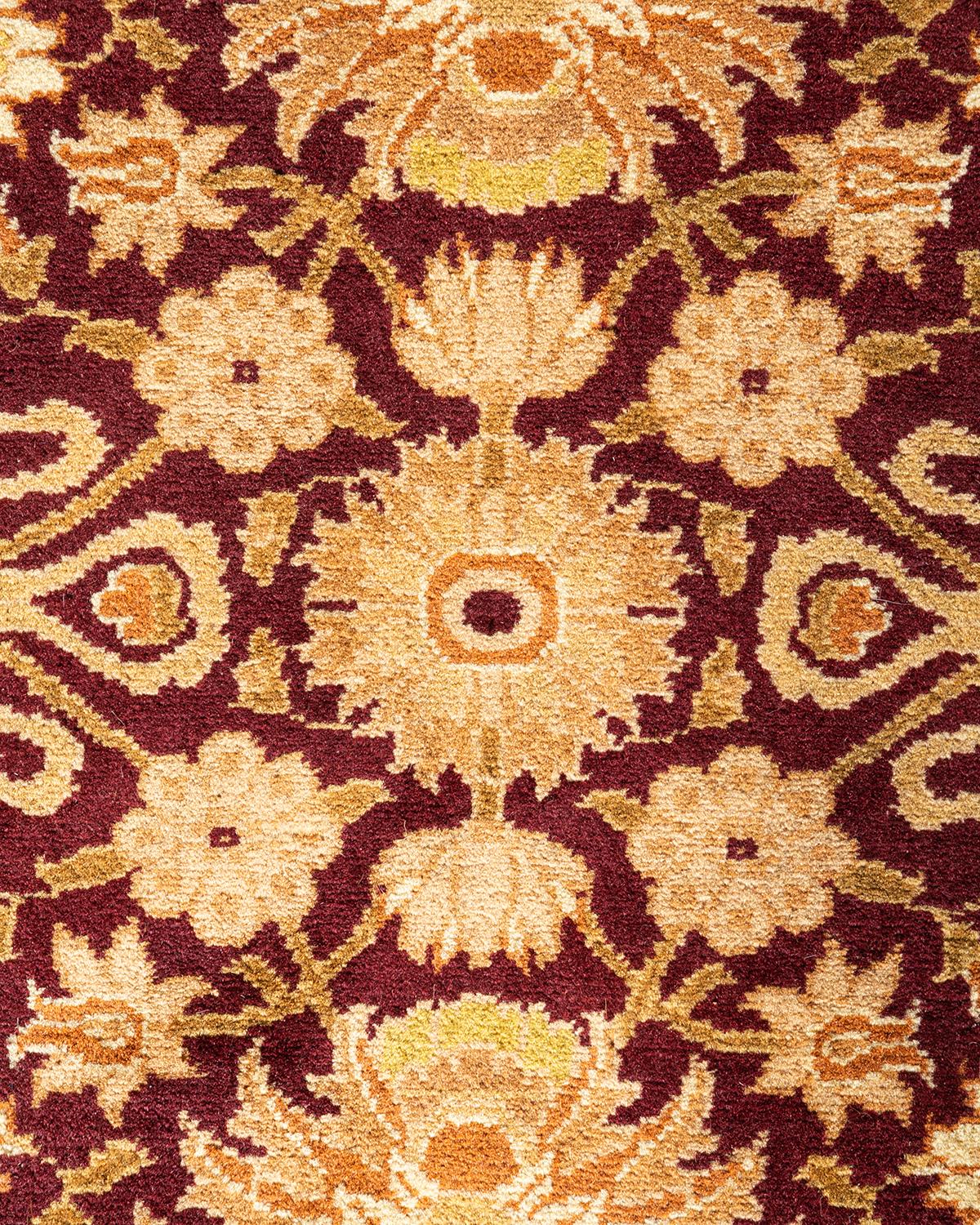 Alfombra oriental única Mogul roja anudada a mano Pakistaní en venta