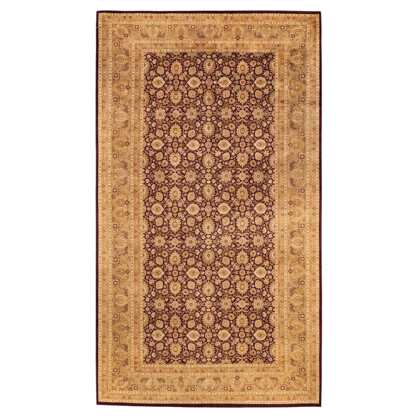 One-of-a-kind Hand Knotted Oriental Mogul Red Area Rug