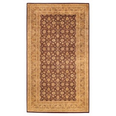 One-of-a-kind Hand Knotted Oriental Mogul Red Area Rug