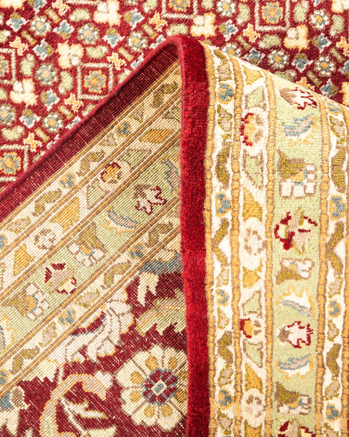 Handgeknüpfter orientalischer Mogul-Roter Teppich, Unikat (Wolle) im Angebot