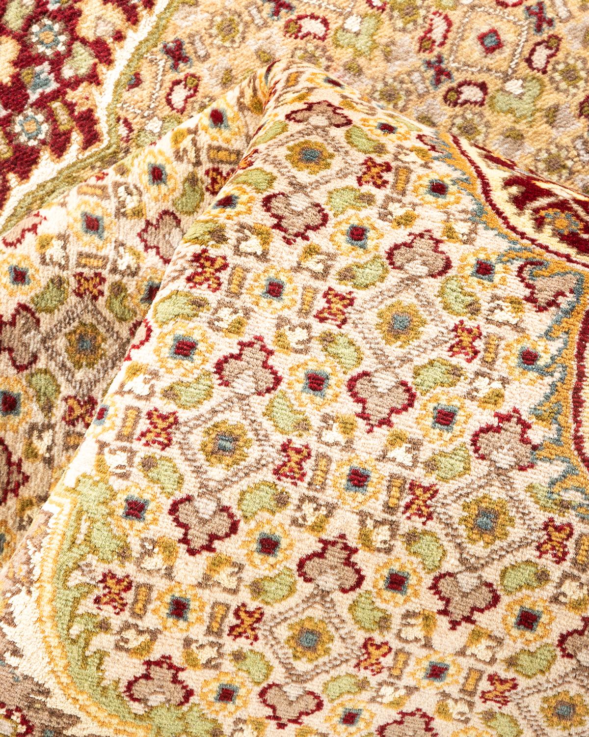 Handgeknüpfter orientalischer Mogul-Roter Teppich, Unikat im Angebot 1