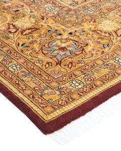 Einzigartiger handgeknüpfter Orientteppich Mogul Rot