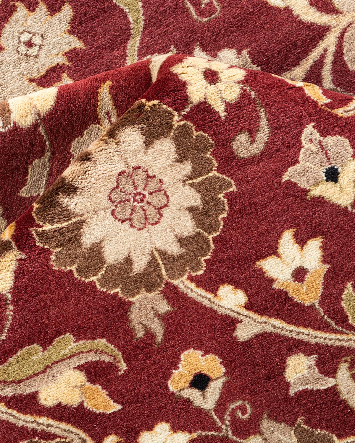 Tapis Oriental Mogul rouge noué à la main - Exemplaire unique en vente 1