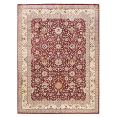 Tapis Oriental Mogul rouge noué à la main - Exemplaire unique