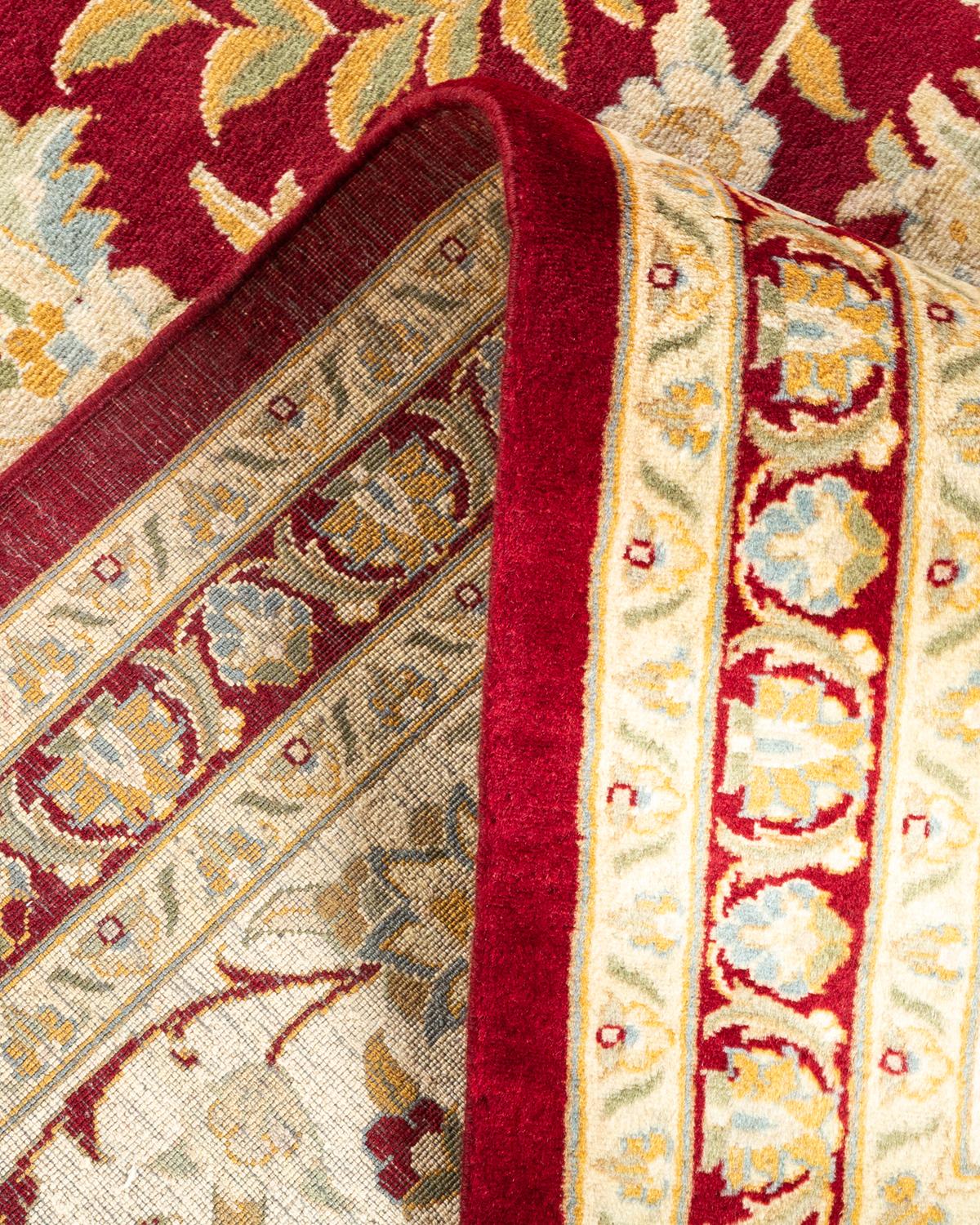 Handgeknüpfter orientalischer Mogul-Roter Teppich, Unikat, Unikat (Wolle) im Angebot