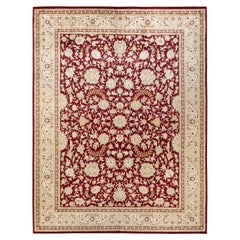 One-Of-A-Kind Hand Knotted Oriental Mogul Red Area Rug
