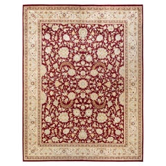 Tapis Oriental Mogul rouge noué à la main - Exemplaire unique