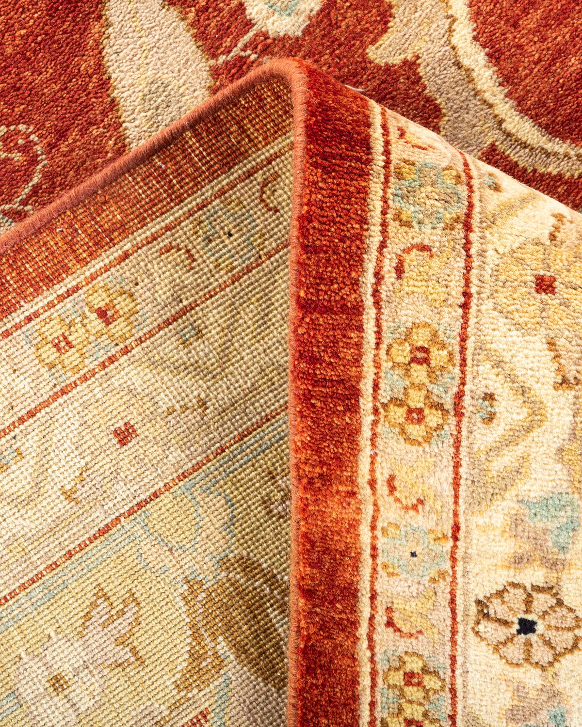 Handgeknüpfter orientalischer Mogul-Roter Teppich, Unikat, Unikat (Wolle) im Angebot
