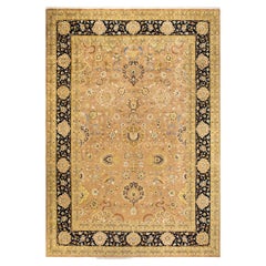 One-Of-A-Kind Hand Knotted Oriental Mogul Yellow Area Rug