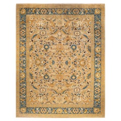 One-Of-A-Kind Hand Knotted Oriental Mogul Yellow Area Rug