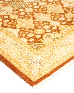 One-Of-A-Kind Hand Knotted Oriental Mogul Yellow Area Rug 2' 6" x 10' 3"