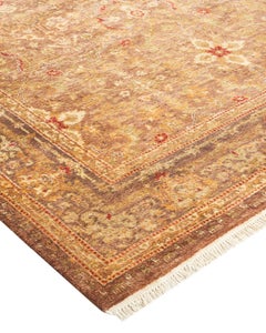 One-Of-A-Kind Hand Knotted Oriental Mogul Yellow Area Rug
