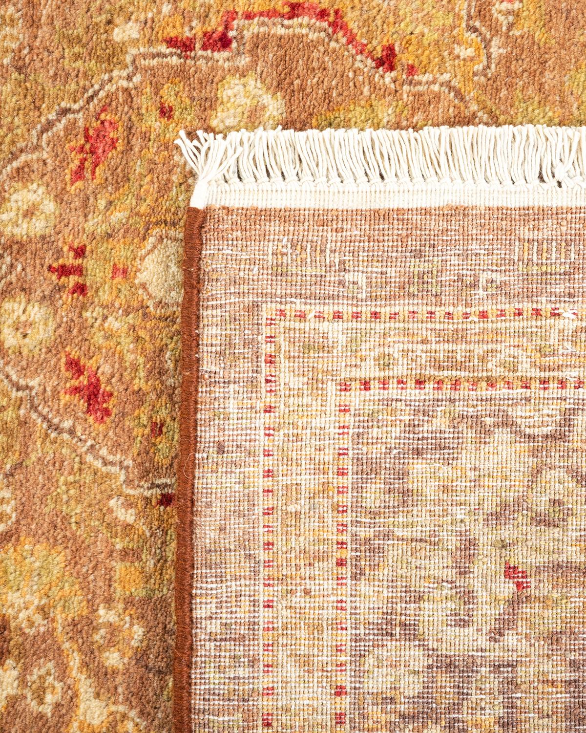 XXIe siècle et contemporain Tapis unique Oriental Mogul jaune noué à la main, unique en son genre en vente