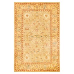 One-Of-A-Kind Hand Knotted Oriental Mogul Yellow Area Rug