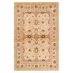 One-Of-A-Kind Hand Knotted Oriental Mogul Yellow Area Rug