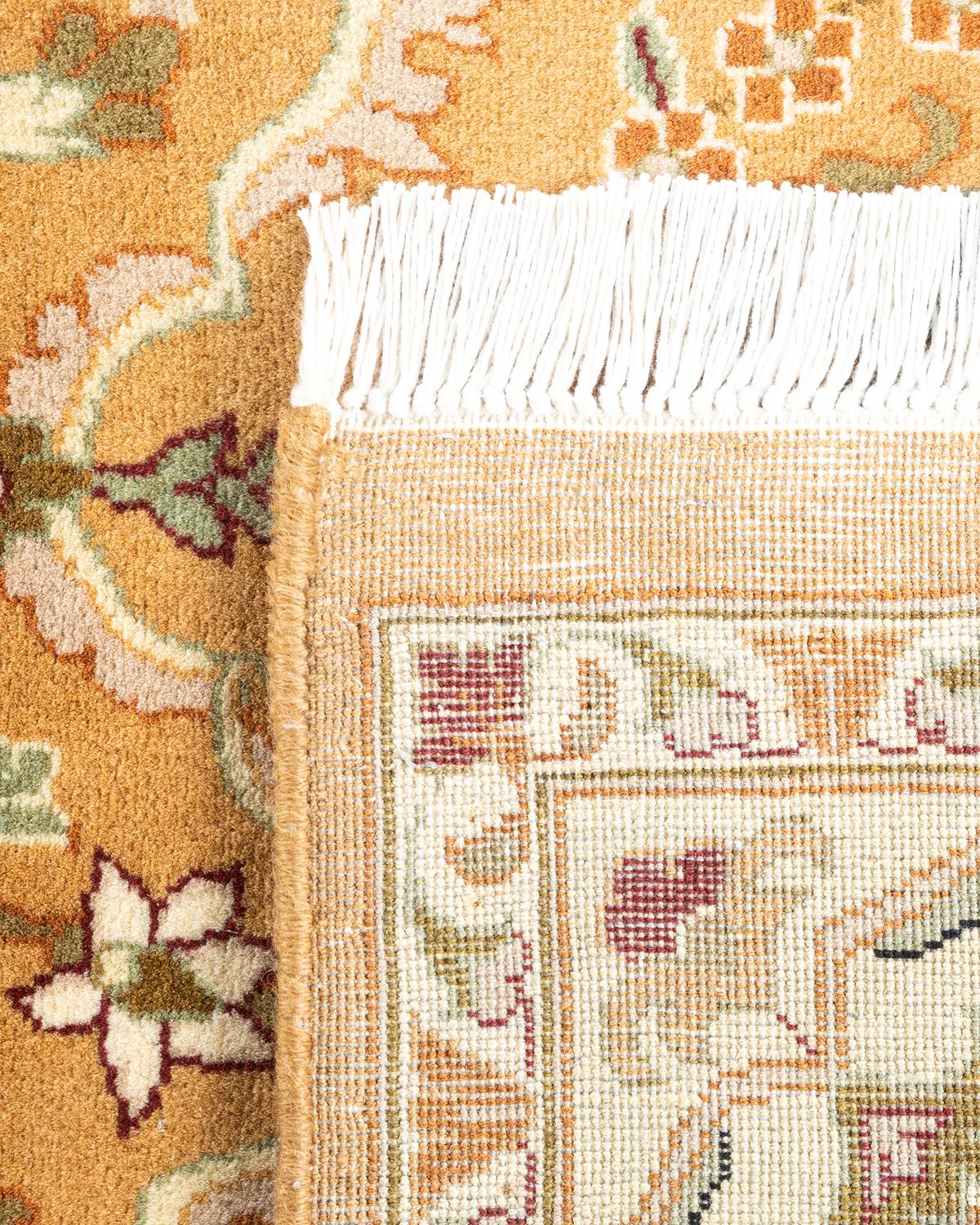 XXIe siècle et contemporain Tapis Oriental Mogul jaune noué à la main, unique en son genre en vente