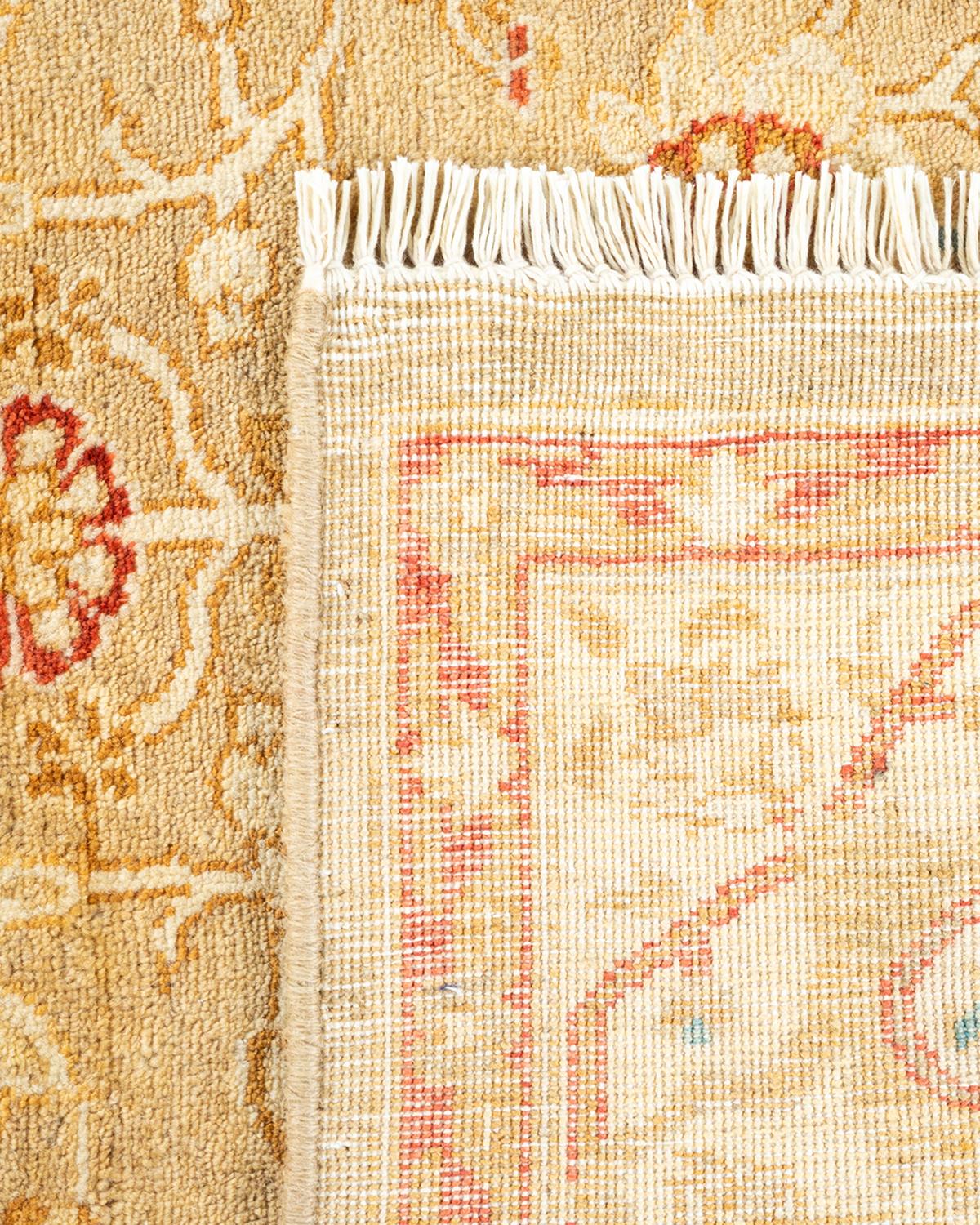 XXIe siècle et contemporain Tapis Oriental Mogul jaune noué à la main, unique en son genre en vente