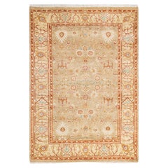 One-of-a-kind Hand Knotted Oriental Mogul Yellow Area Rug