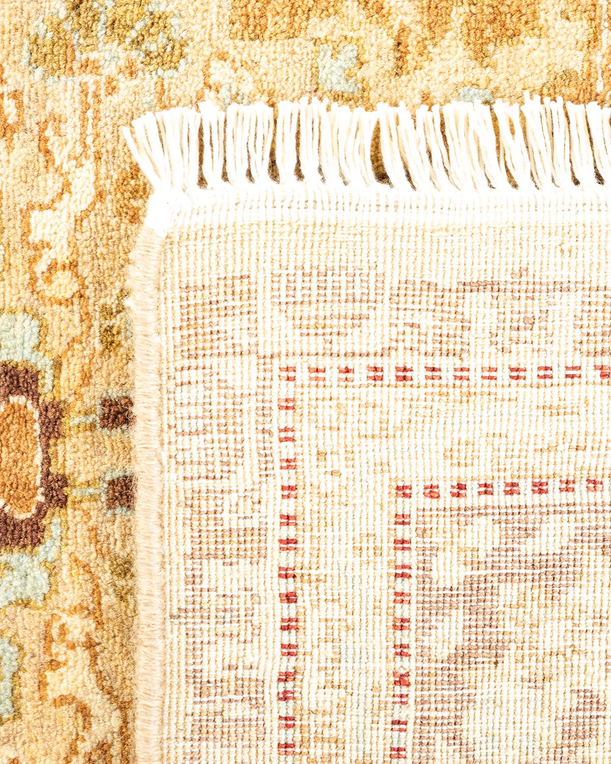XXIe siècle et contemporain Tapis Oriental Mogul jaune noué à la main, unique en son genre en vente