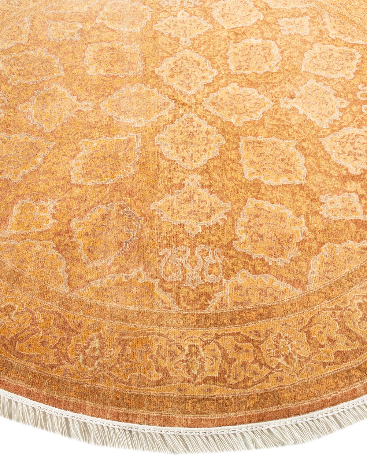 Tapis Oriental Mogul jaune noué à la main, unique en son genre Neuf - En vente à Norwalk, CT