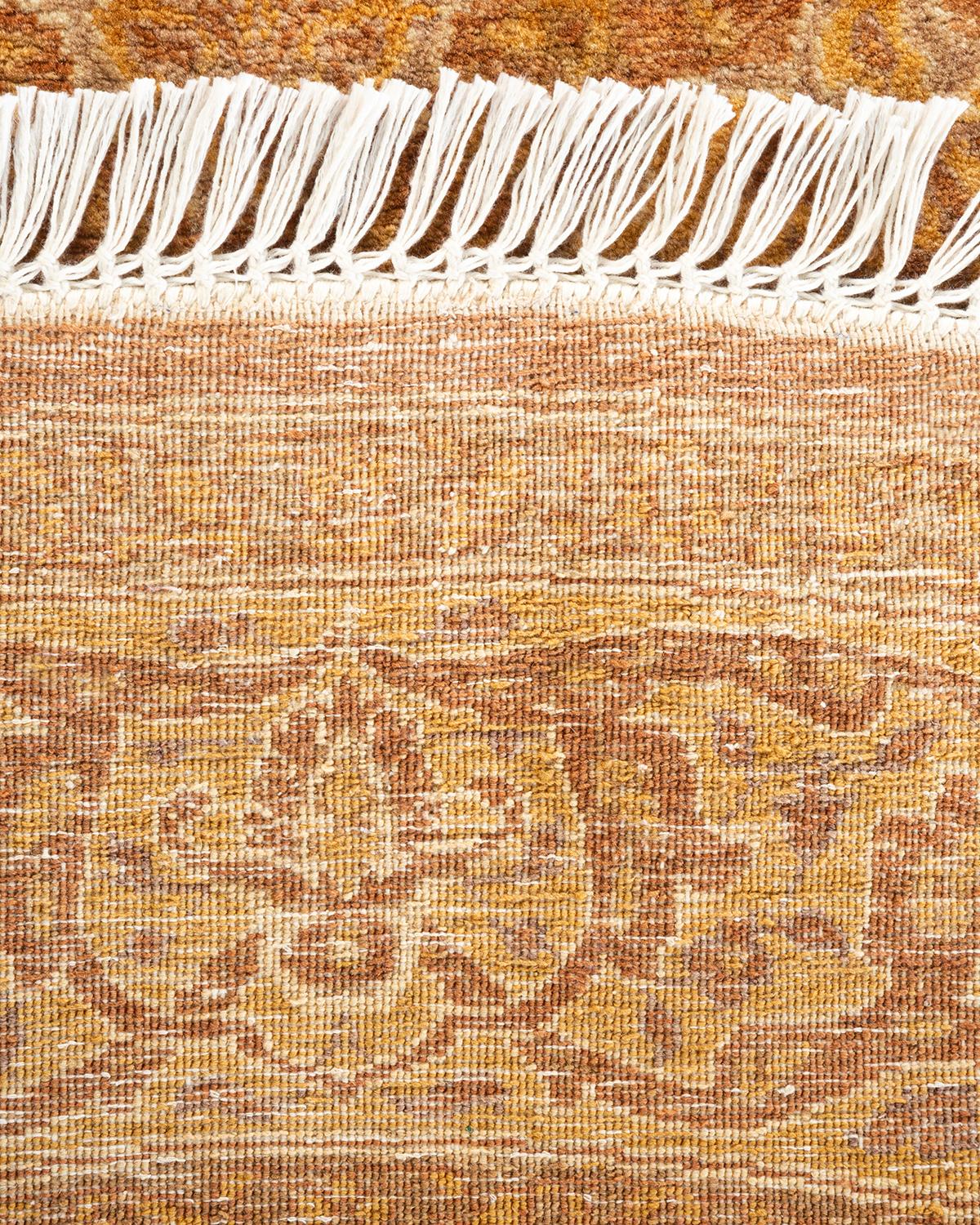 XXIe siècle et contemporain Tapis Oriental Mogul jaune noué à la main, unique en son genre en vente