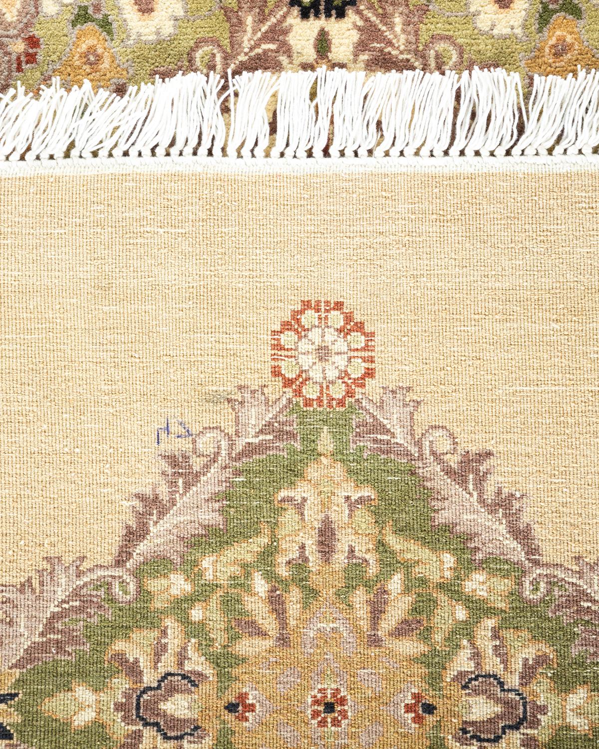 XXIe siècle et contemporain Tapis unique Oriental Mogul jaune noué à la main, unique en son genre en vente