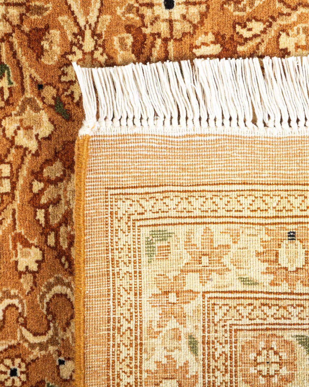 XXIe siècle et contemporain Tapis d'Orient Mogul jaune, noué à la main, unique en son genre en vente