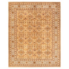 One-Of-A-Kind Hand Knotted Oriental Mogul Yellow Area Rug