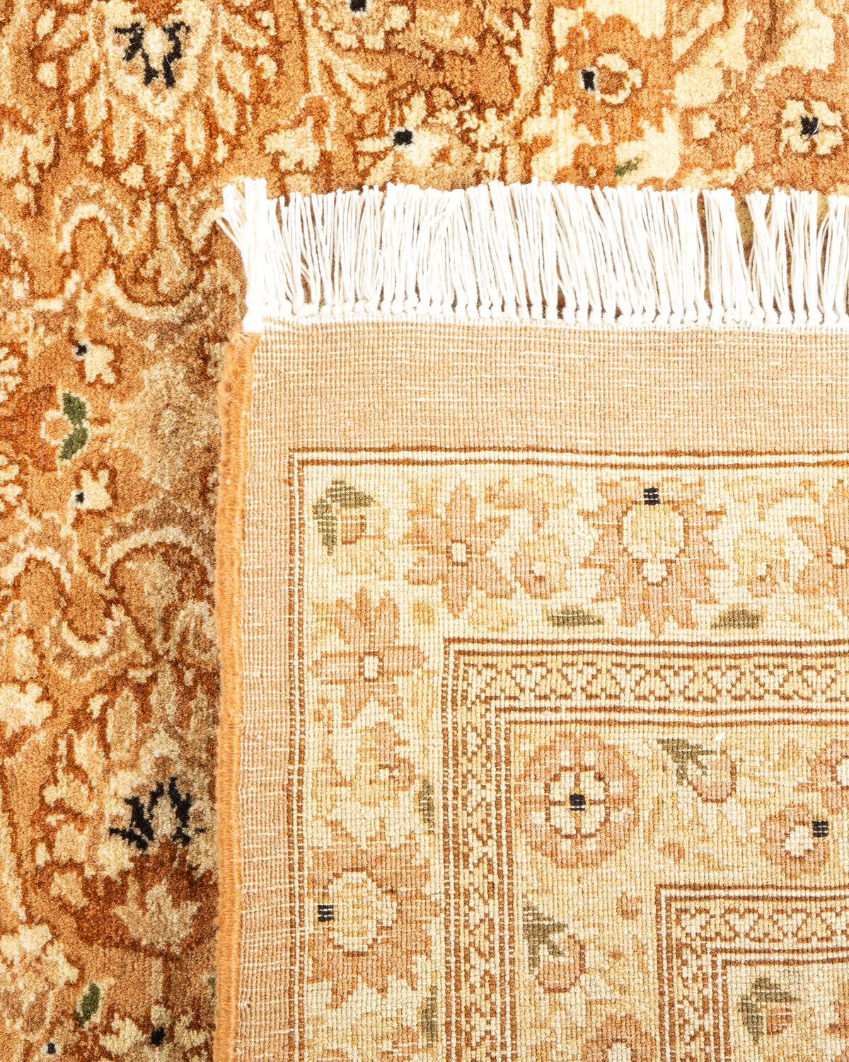 XXIe siècle et contemporain Tapis Oriental Mogul jaune noué à la main, unique en son genre en vente