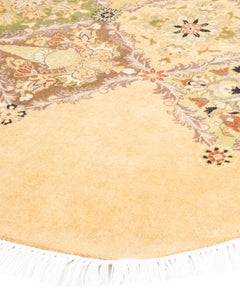 One-of-a-kind Hand Knotted Oriental Mogul Yellow Area Rug