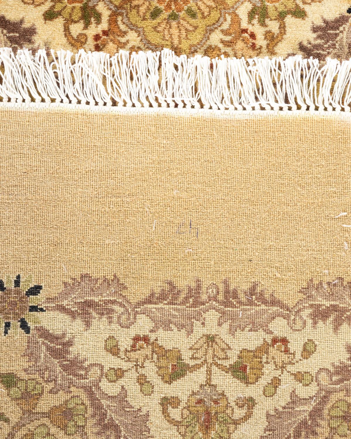 XXIe siècle et contemporain Tapis Oriental Mogul jaune noué à la main, unique en son genre en vente