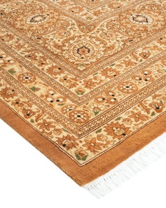 One-of-a-kind Hand Knotted Oriental Mogul Yellow Area Rug
