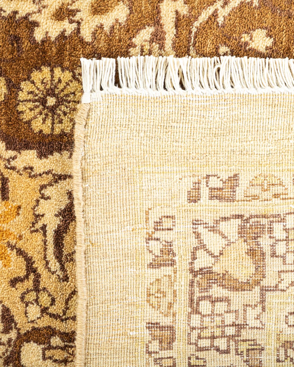 XXIe siècle et contemporain Tapis Oriental Mogul jaune noué à la main, unique en son genre en vente