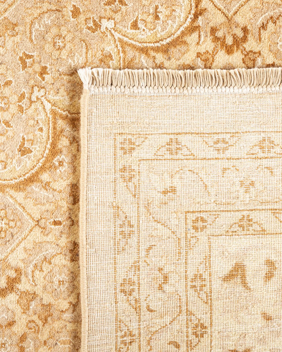 XXIe siècle et contemporain Tapis Oriental Mogul jaune noué à la main, unique en son genre en vente