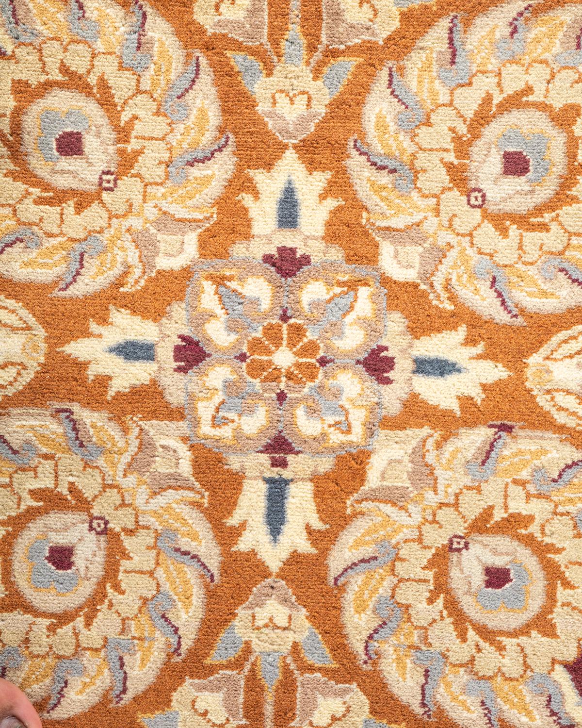 Alfombra Oriental Mogul Amarilla Anudada a Mano, Única en su Género Pakistaní en venta