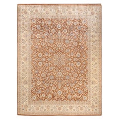 One-of-a-kind Hand Knotted Oriental Mogul Yellow Area Rug