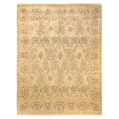One-Of-A-Kind Hand Knotted Oriental Mogul Yellow Area Rug