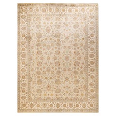 One-of-a-kind Hand Knotted Oriental Oushak Ivory Area Rug