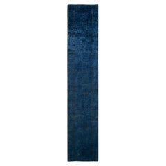 One-of-a-kind Hand Knotted Oriental Vibrance Blue Area Rug