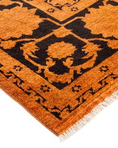 One-Of-A-Kind Hand Knotted Oriental Vibrance Yellow Area Rug