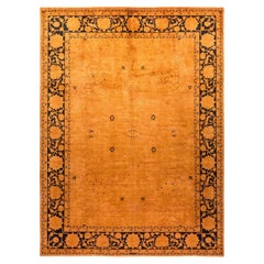 One-Of-A-Kind Hand Knotted Oriental Vibrance Yellow Area Rug