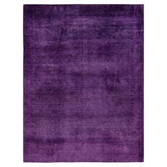 One-of-a-kind Hand Knotted Oushak Vibrance Purple Area Rug