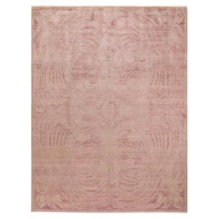 One-of-a-kind Hand Knotted Overdyed Eclectic Beige Area Rug