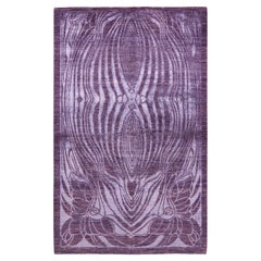 One-Of-A-Kind Hand Knotted Overdyed Eclectic Purple Area Rug 4' 3" x 6' 8"
