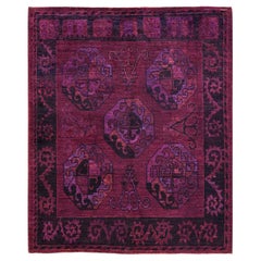 One-of-a-kind Hand Knotted Overdyed Modern Red Area Rug
